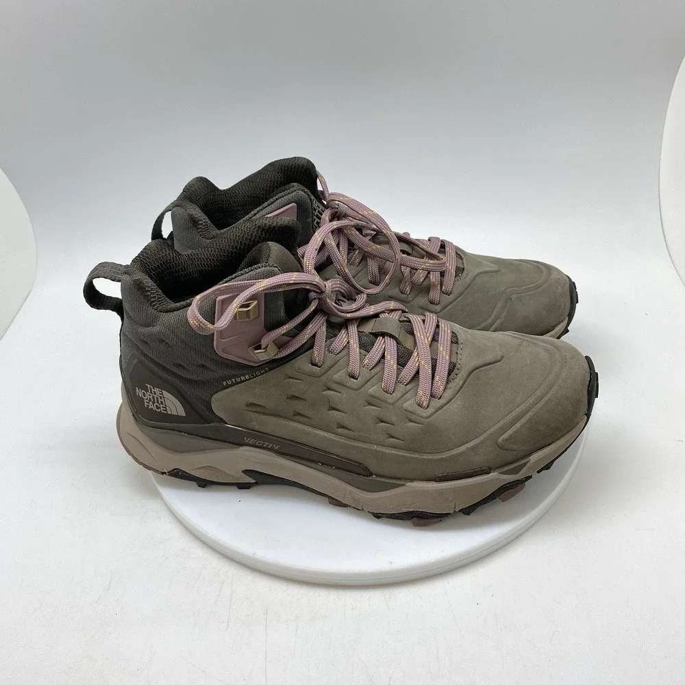 The North Face Boots Womens 9.5 Vectiv Exploris Mid Futurelight Brown Leather